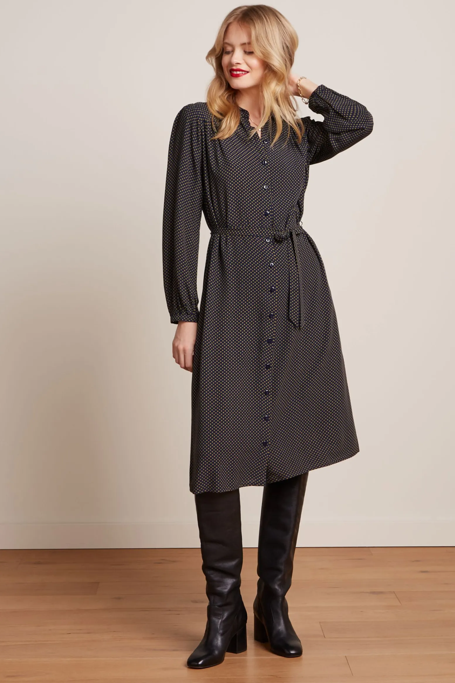 King Louie Jurken|Carina Dress Piper Evening Blue