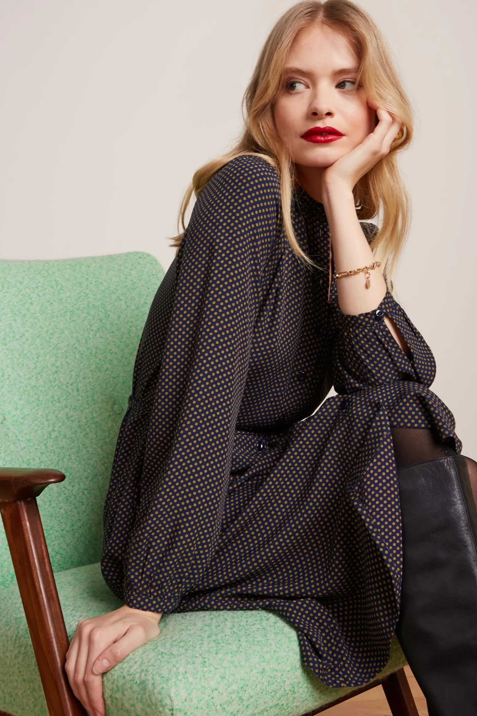King Louie Jurken|Carina Dress Piper Evening Blue