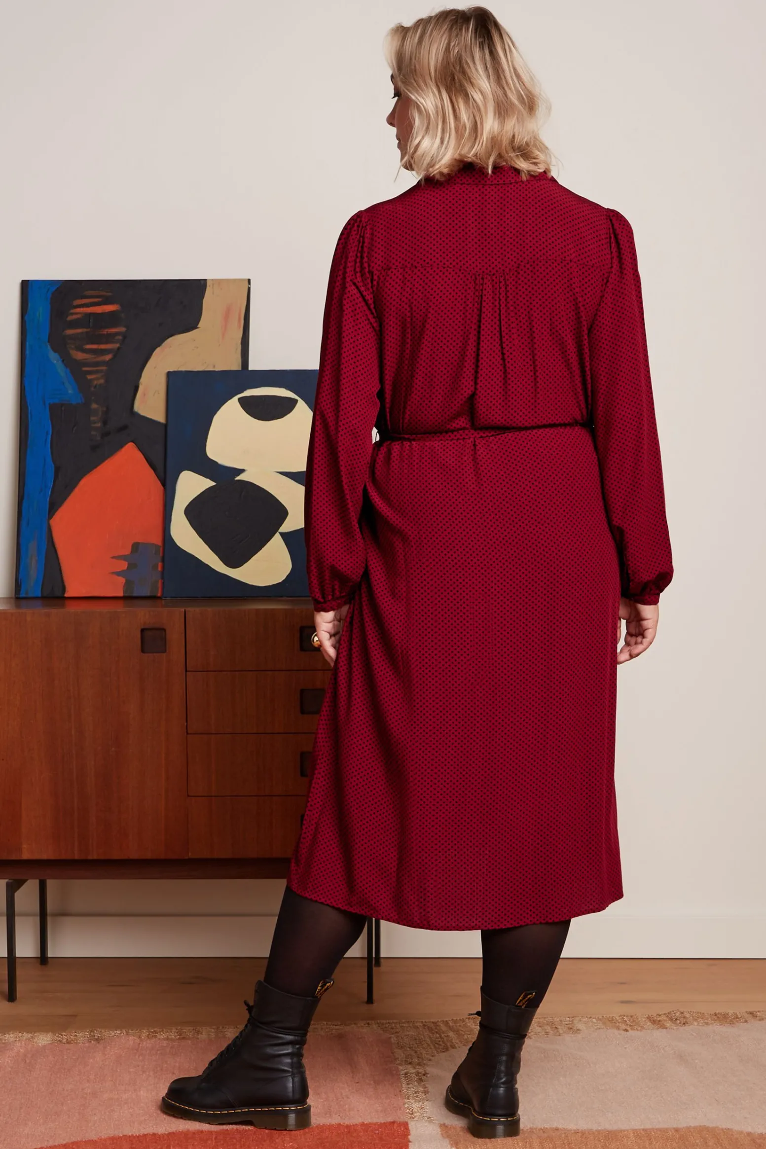 King Louie Jurken|Carina Dress Piper Cabernet Red