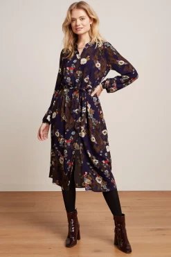 King Louie Jurken|Carina Dress Rising Evening Blue