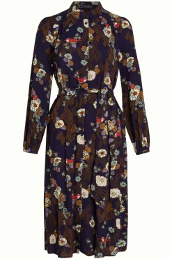 King Louie Jurken|Carina Dress Rising Evening Blue