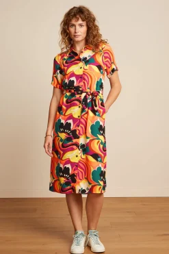King Louie Jurken|Carina Tunic Dress Aurelio Shell Orange