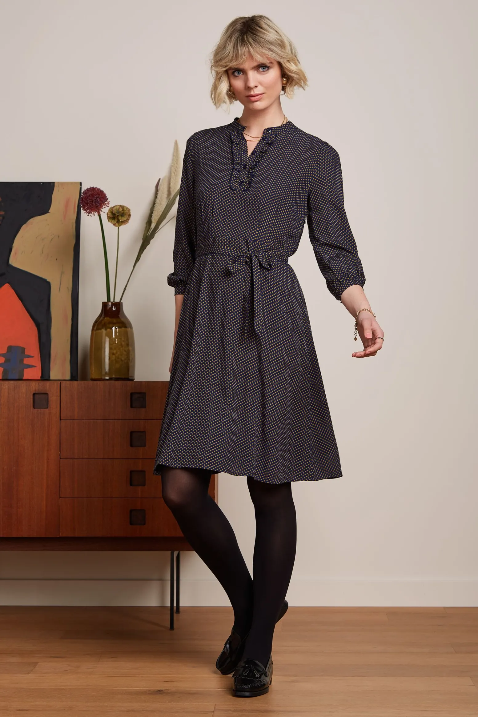 King Louie Jurken|Caro Dress Piper Evening Blue