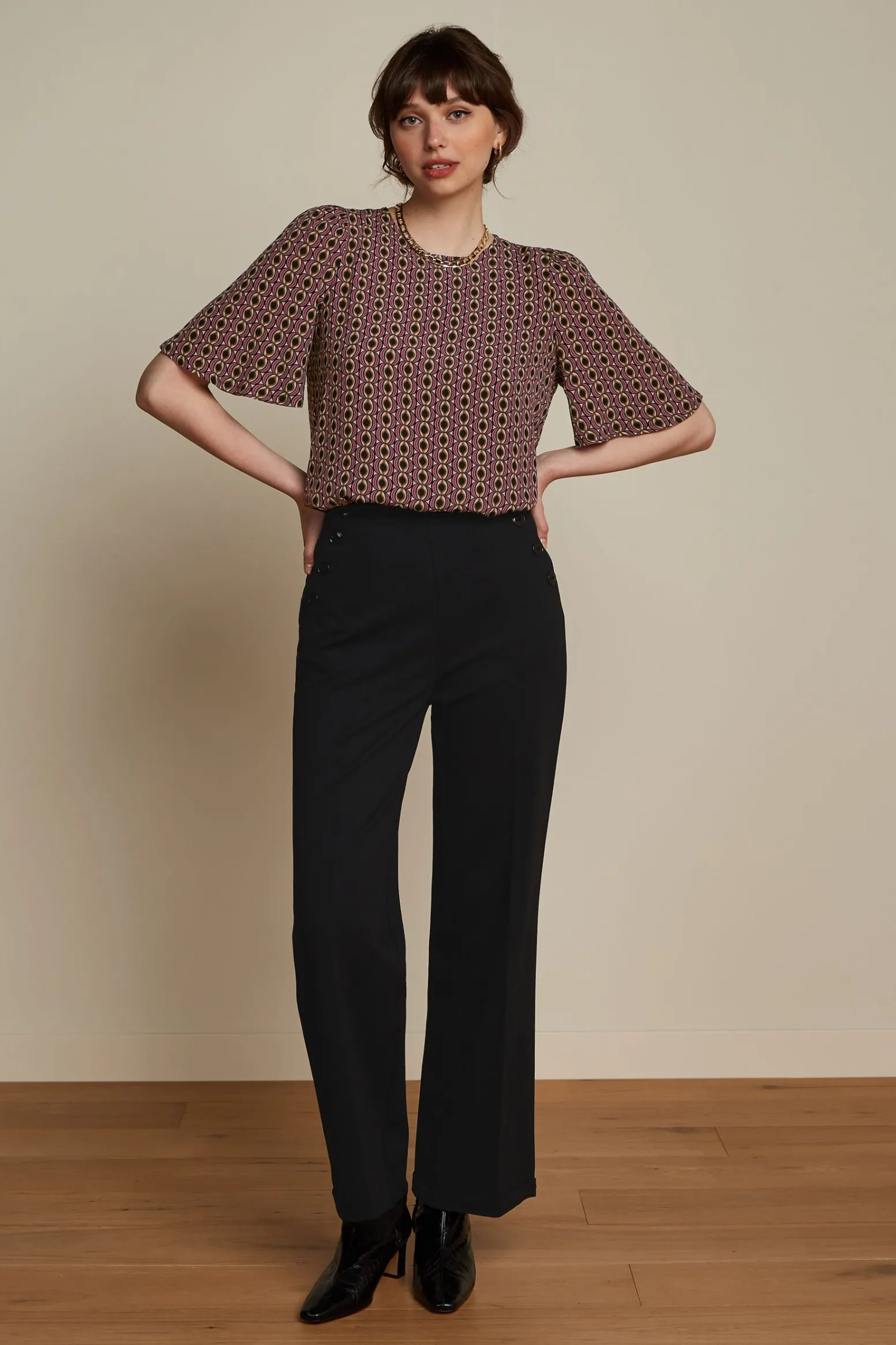 King Louie Broeken|Celi Sailor Pants Aurora Black