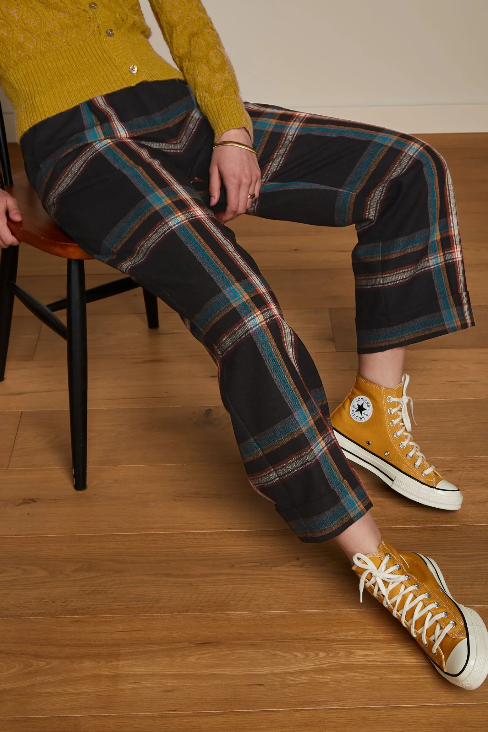 King Louie Broeken|Celia Pants Sera Check Black