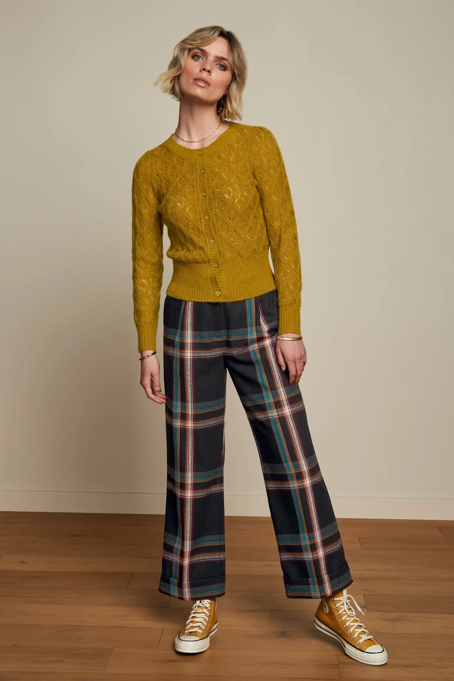 King Louie Broeken|Celia Pants Sera Check Black