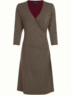 King Louie Jurken|Cross Dress Dusty Cabernet Red
