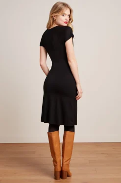 King Louie Jurken|Cross Dress Viscose Classic Black