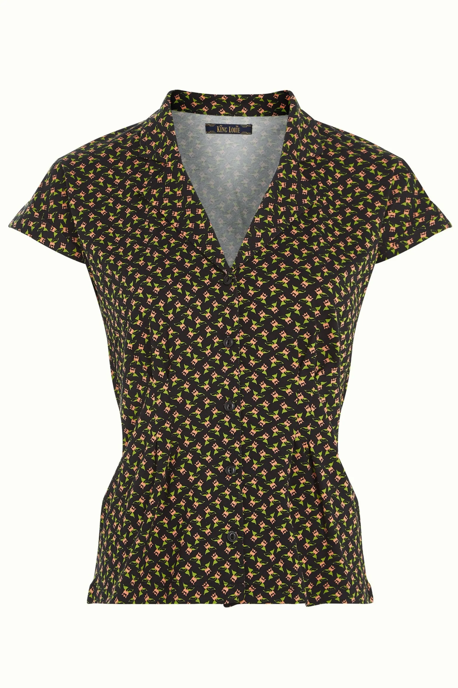 King Louie Blouses|Darcy Blouse Minerva Black