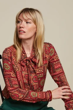 King Louie Blouses|Delia Blouse Balthazar Cabernet Red