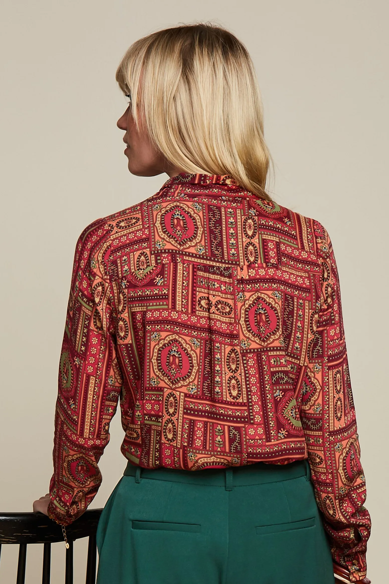 King Louie Blouses|Delia Blouse Balthazar Cabernet Red