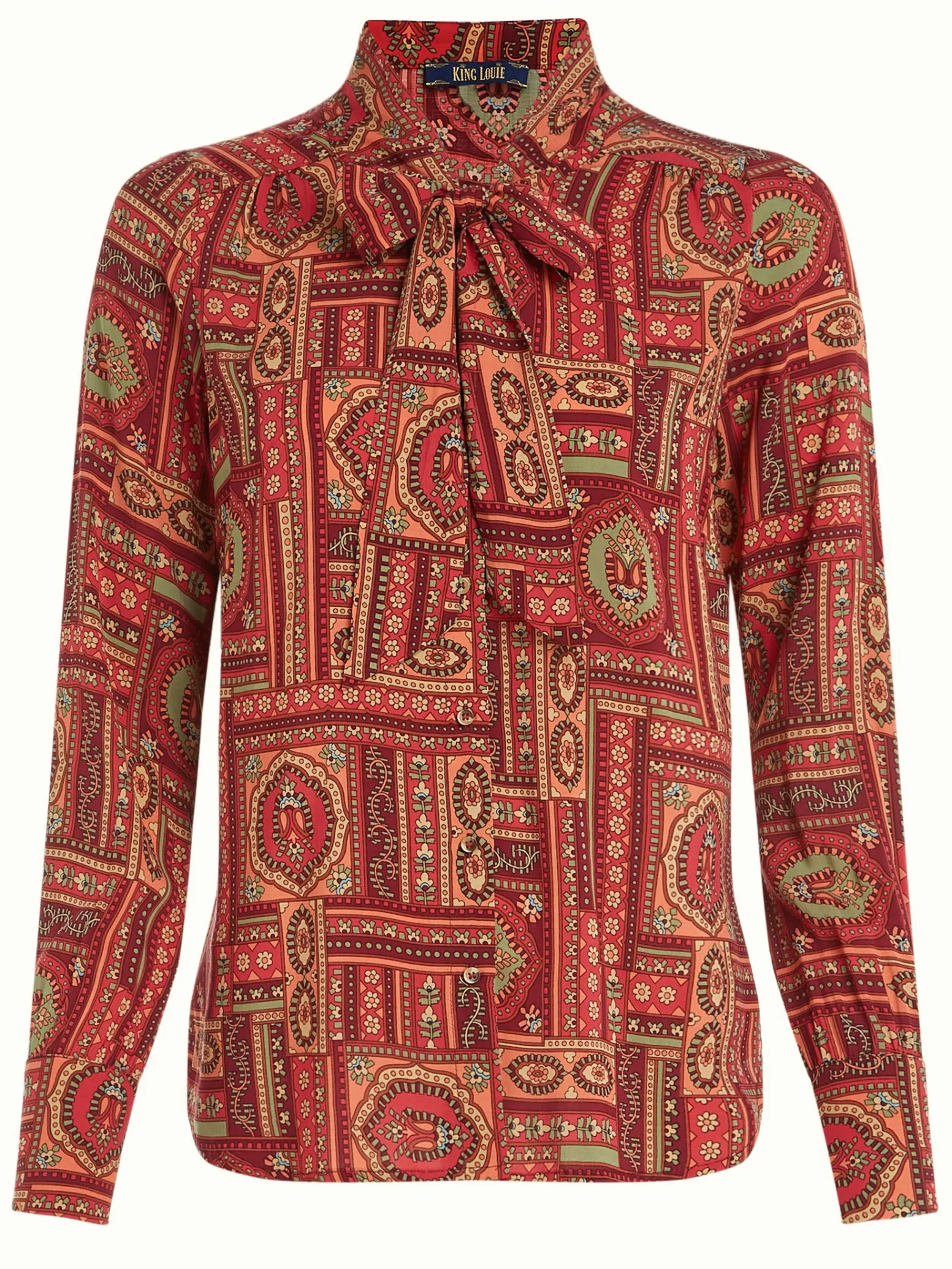 King Louie Blouses|Delia Blouse Balthazar Cabernet Red