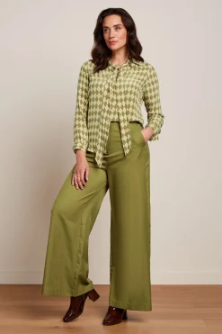 King Louie Blouses|Delia Blouse Farrow Guacemole