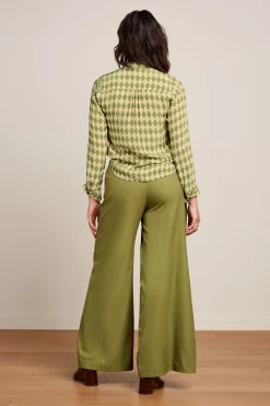 King Louie Blouses|Delia Blouse Farrow Guacemole