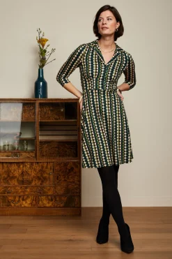 King Louie Jurken|Diner Dress Quincy Pine Green