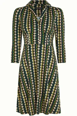 King Louie Jurken|Diner Dress Quincy Pine Green