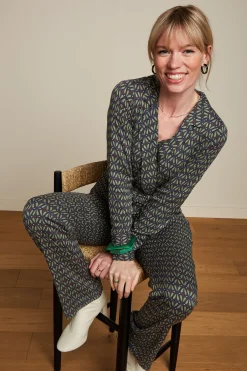 King Louie Jumpsuits|Doris Jumpsuit Parlour Tokyo Blue