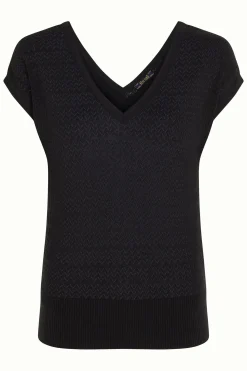 King Louie Tops & Shirts|Double V Top Mateo Knit Black