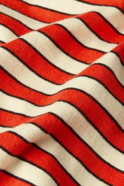 King Louie Tops & Shirts|Double V Top Port Stripe Fiery Red
