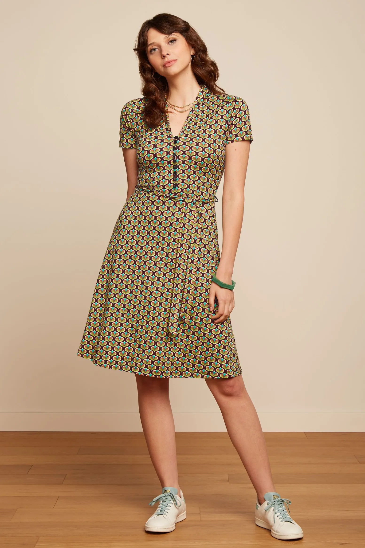 King Louie Jurken|Emmy Dress Indy Delphinium Green