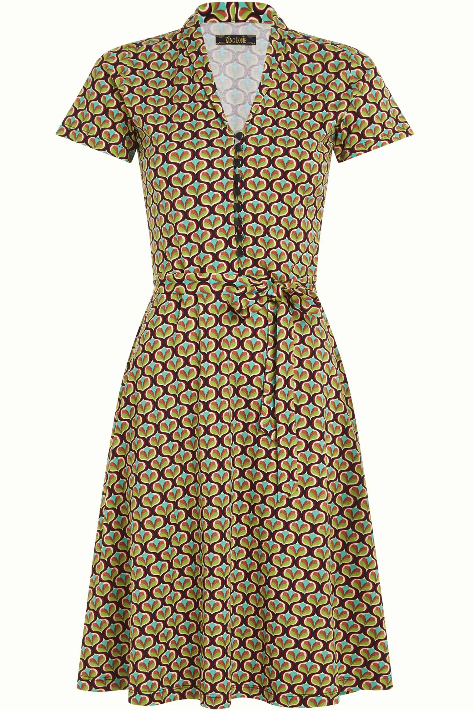 King Louie Jurken|Emmy Dress Indy Delphinium Green