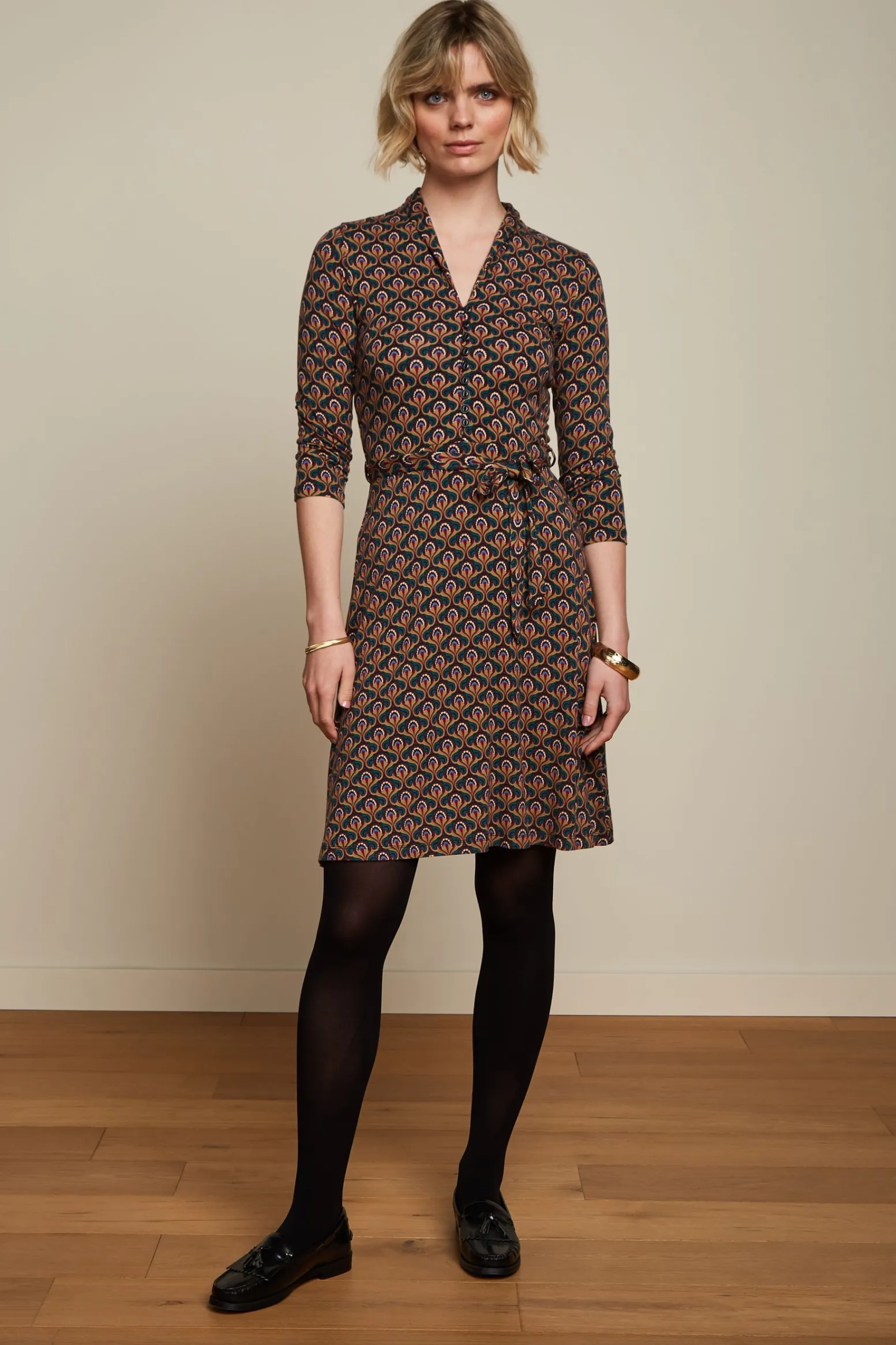King Louie Jurken|Emmy Dress Jubilee Dragonfly Green
