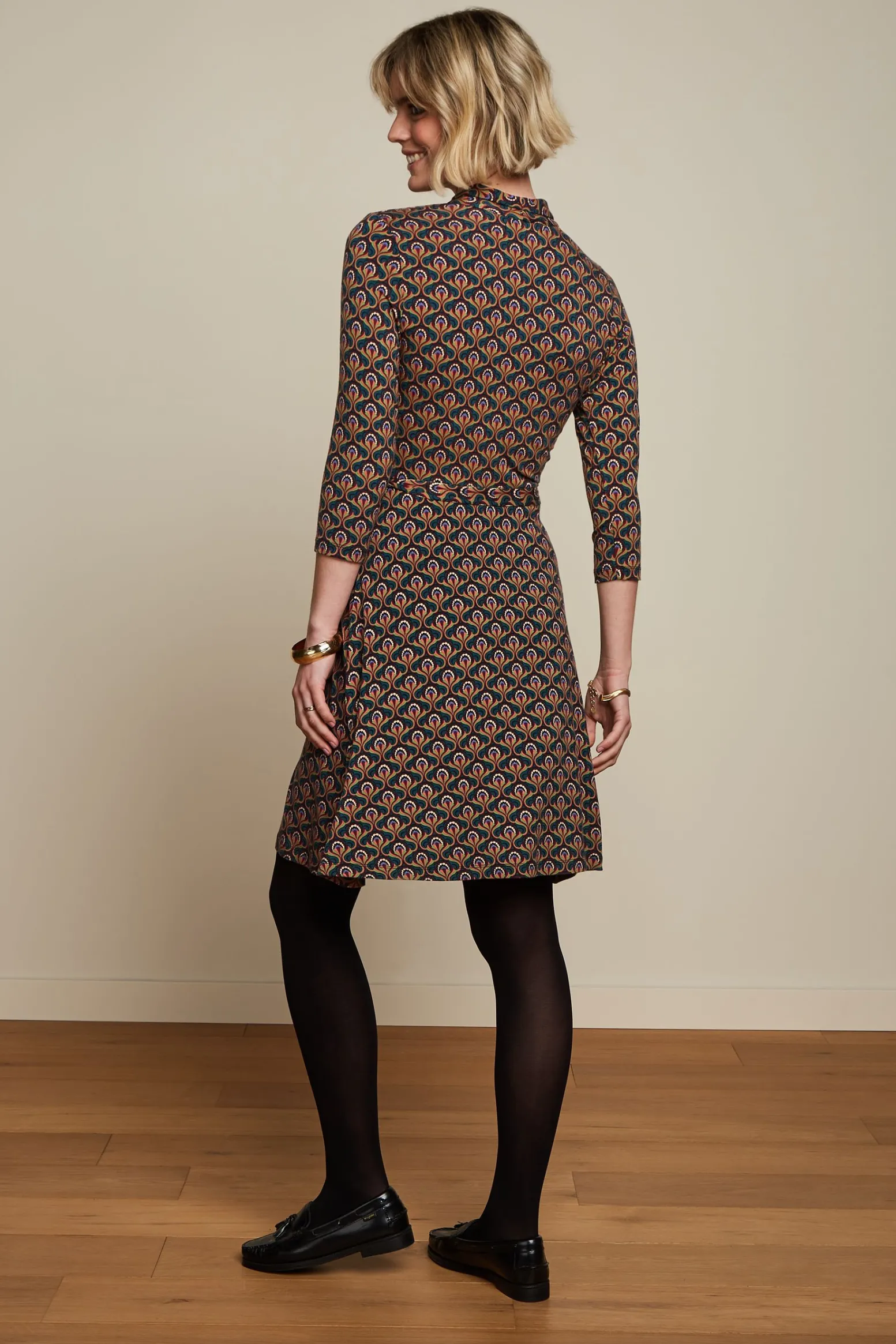 King Louie Jurken|Emmy Dress Jubilee Dragonfly Green