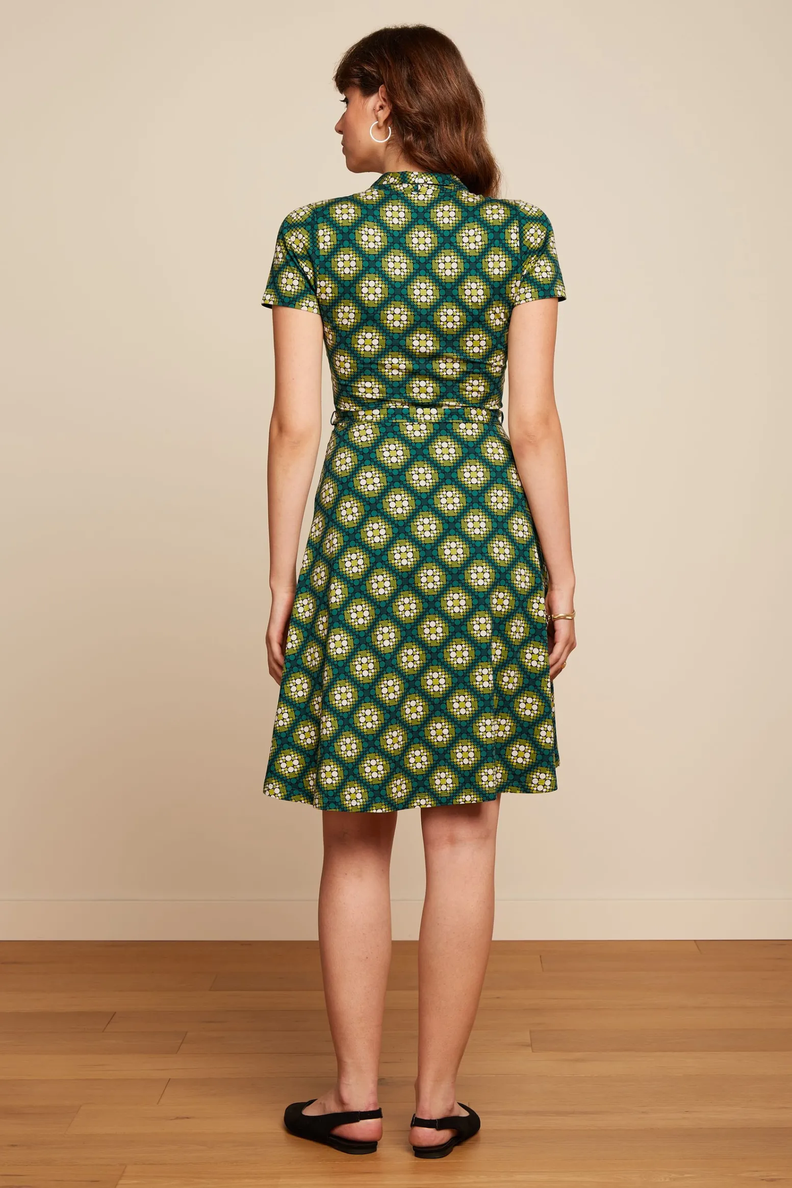 King Louie Jurken|Emmy Dress Kirby Para Green