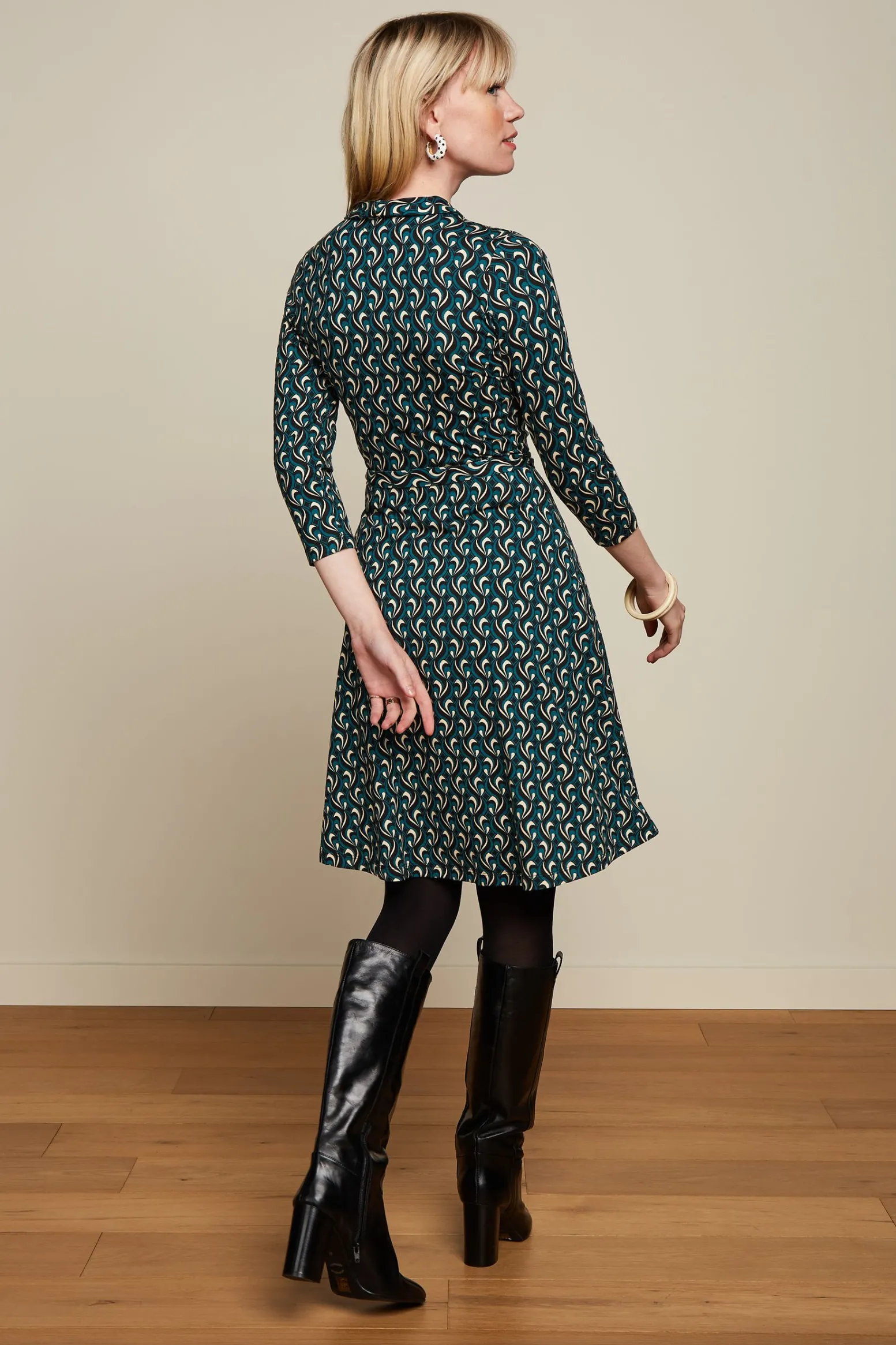 King Louie Jurken|Emmy Dress Morel Dragonfly Green