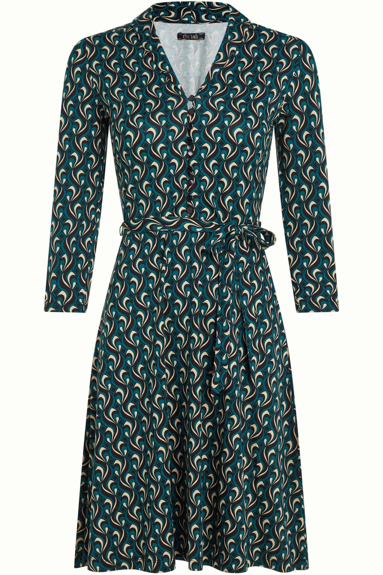 King Louie Jurken|Emmy Dress Morel Dragonfly Green