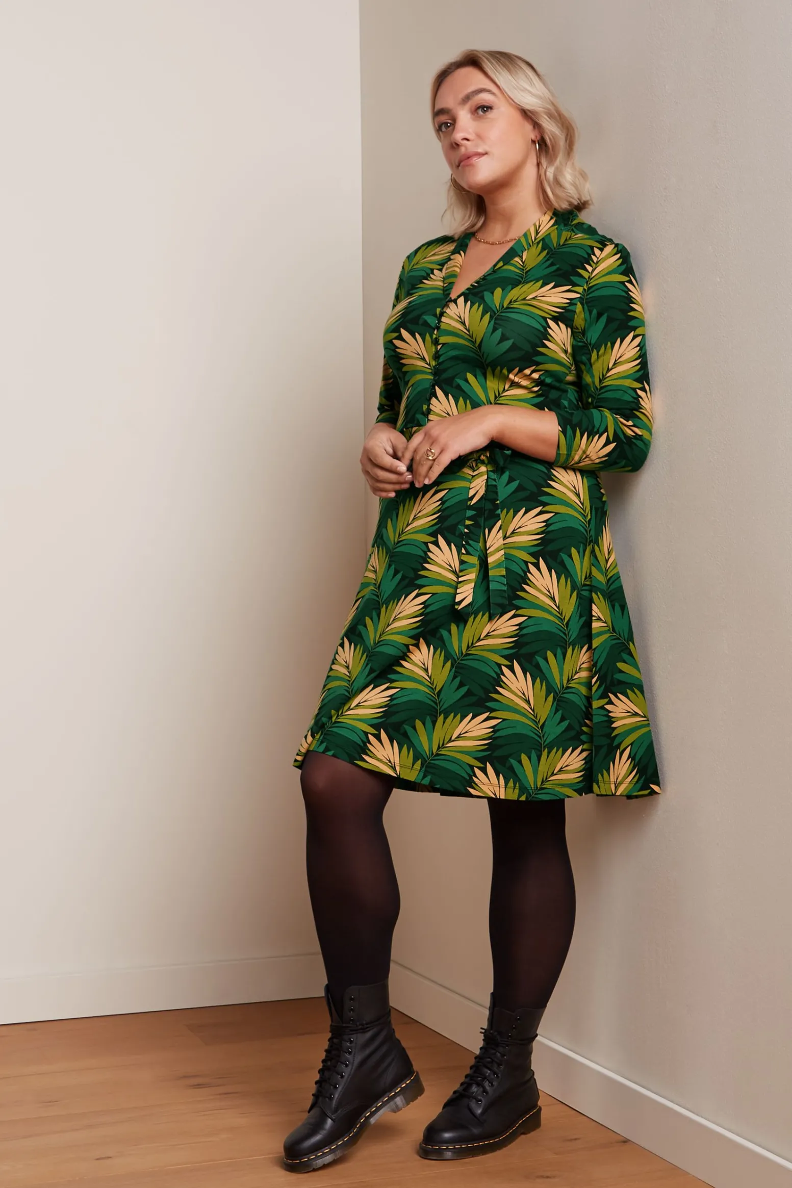 King Louie Jurken|Emmy Dress Ornette Pine Green