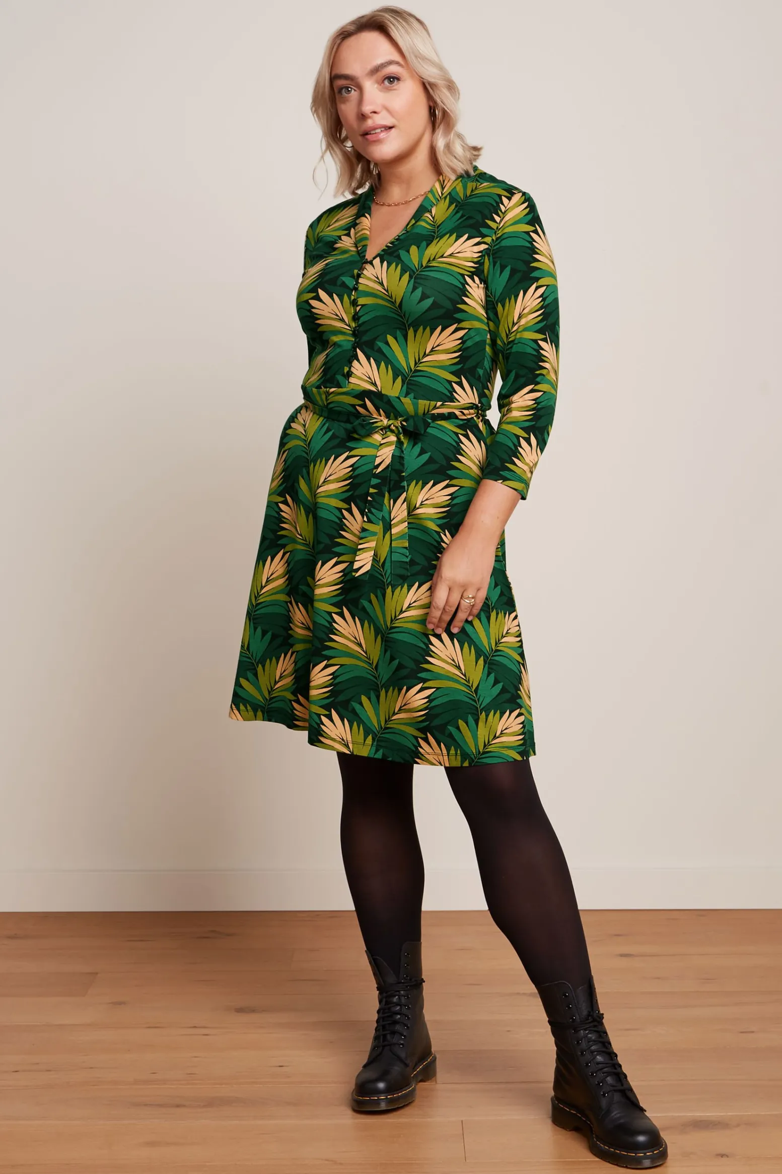 King Louie Jurken|Emmy Dress Ornette Pine Green