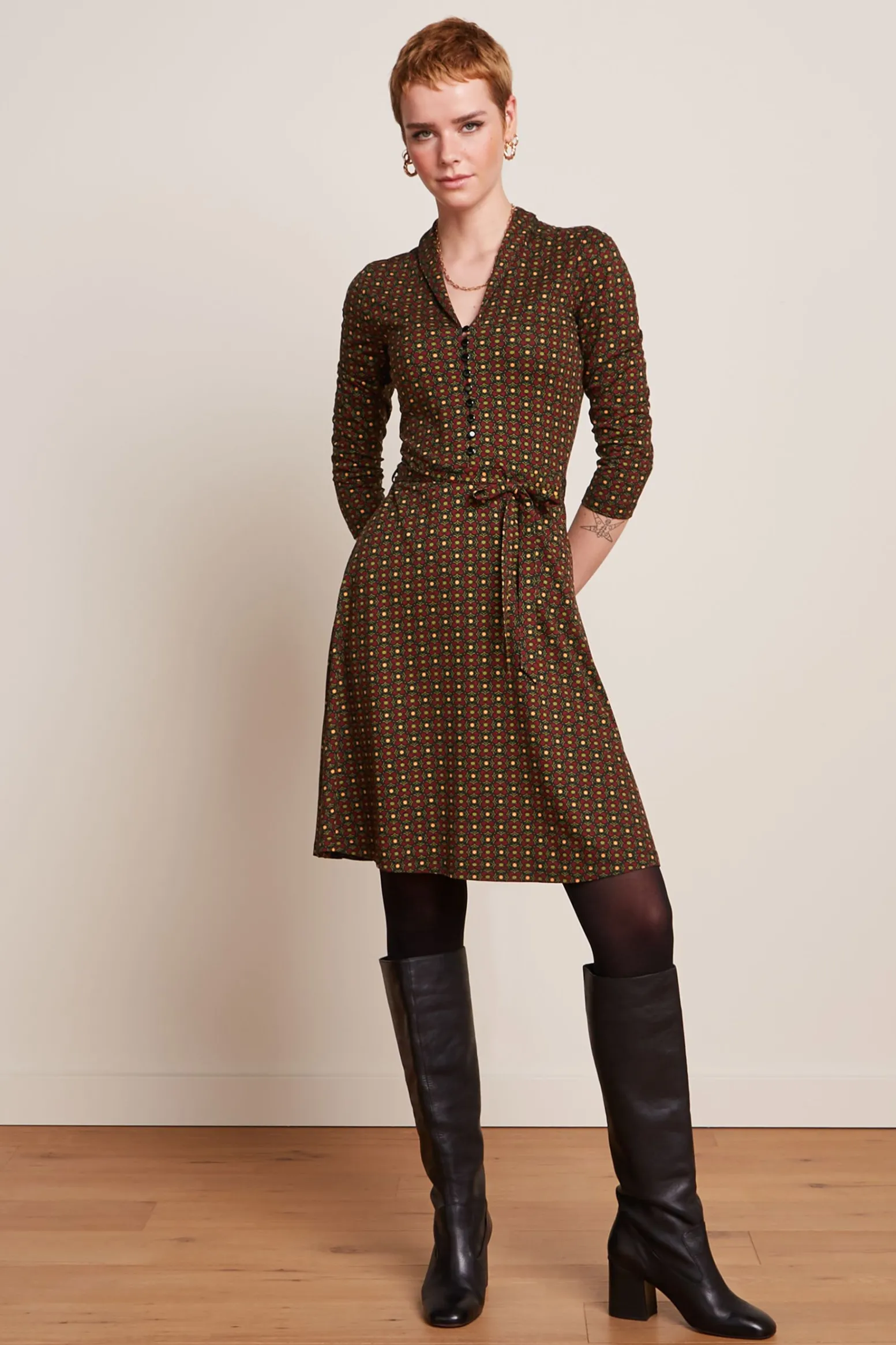 King Louie Jurken|Emmy Dress Valley Cabernet Red