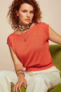 King Louie Tops & Shirts|Erin Top Spiro Flame Orange