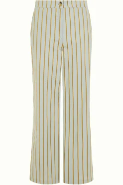 King Louie Broeken|Ethel Pants Ash Stripe Foam Green