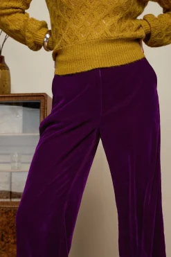 King Louie Broeken|Ethel Pants Gamine Royale Purple