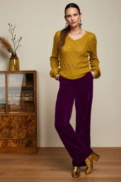 King Louie Broeken|Ethel Pants Gamine Royale Purple