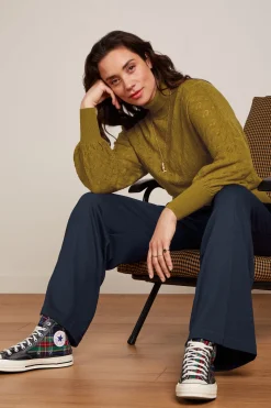 King Louie Broeken|Federica Pants Milano Uni Evening Blue