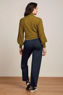 King Louie Broeken|Federica Pants Milano Uni Evening Blue