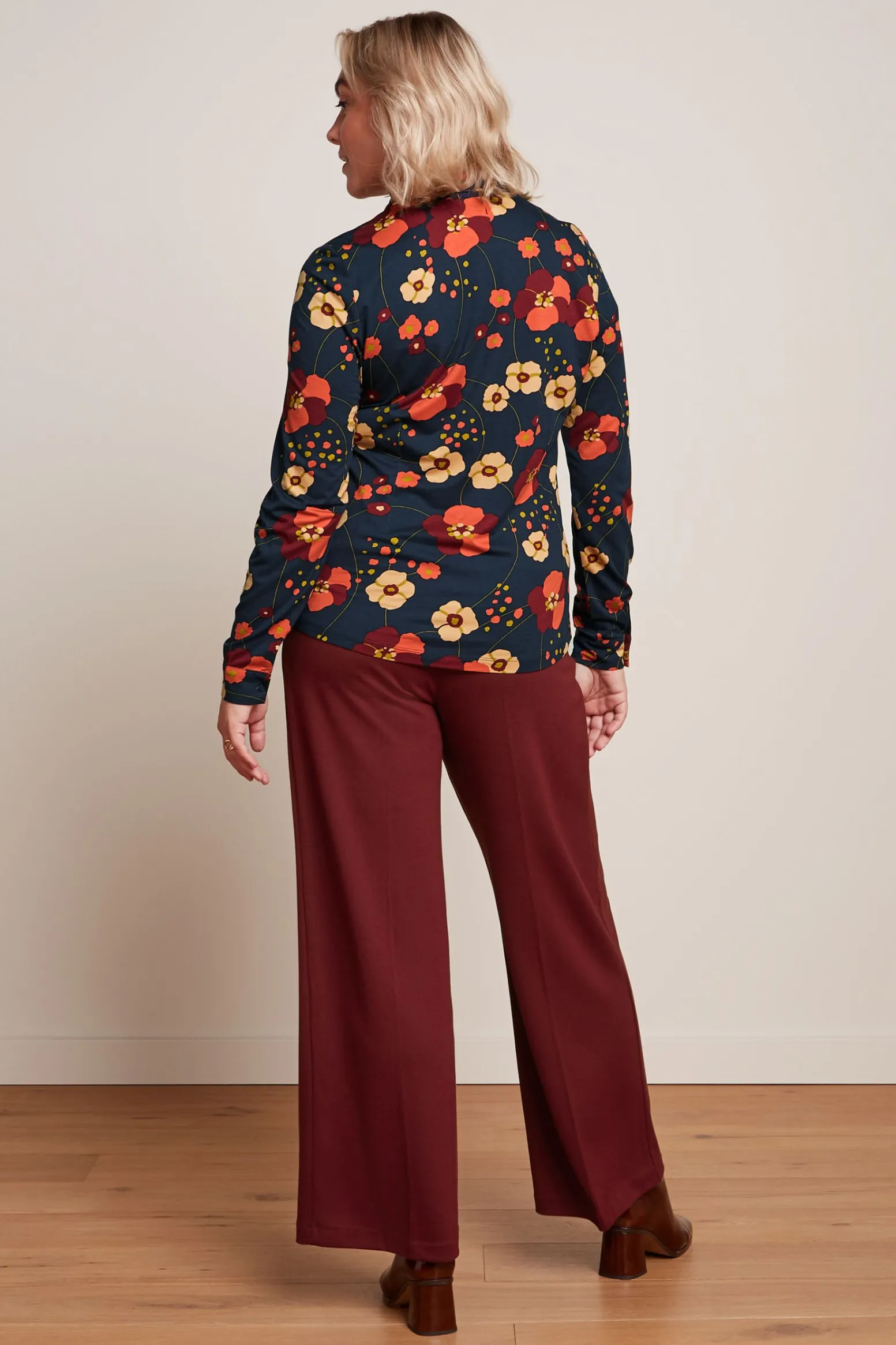 King Louie Broeken|Federica Pants Milano Uni Beet Red