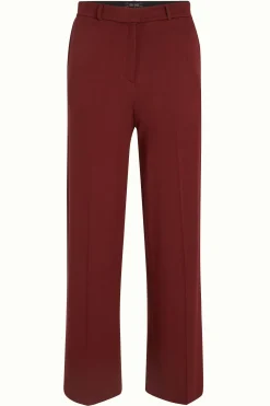 King Louie Broeken|Federica Pants Milano Uni Beet Red