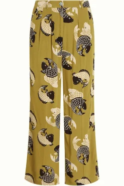 King Louie Broeken|Fintan Pants Koi Chartreuse Yellow