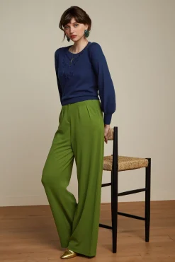King Louie Broeken|Fintan Pants Milano Crepe Olive Green
