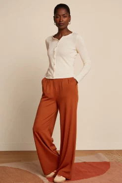 King Louie Broeken|Fintan Pants Milano Crepe Caramel