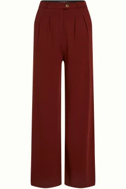 King Louie Broeken|Fintan Pants Milano Crepe Sandelwood Brown