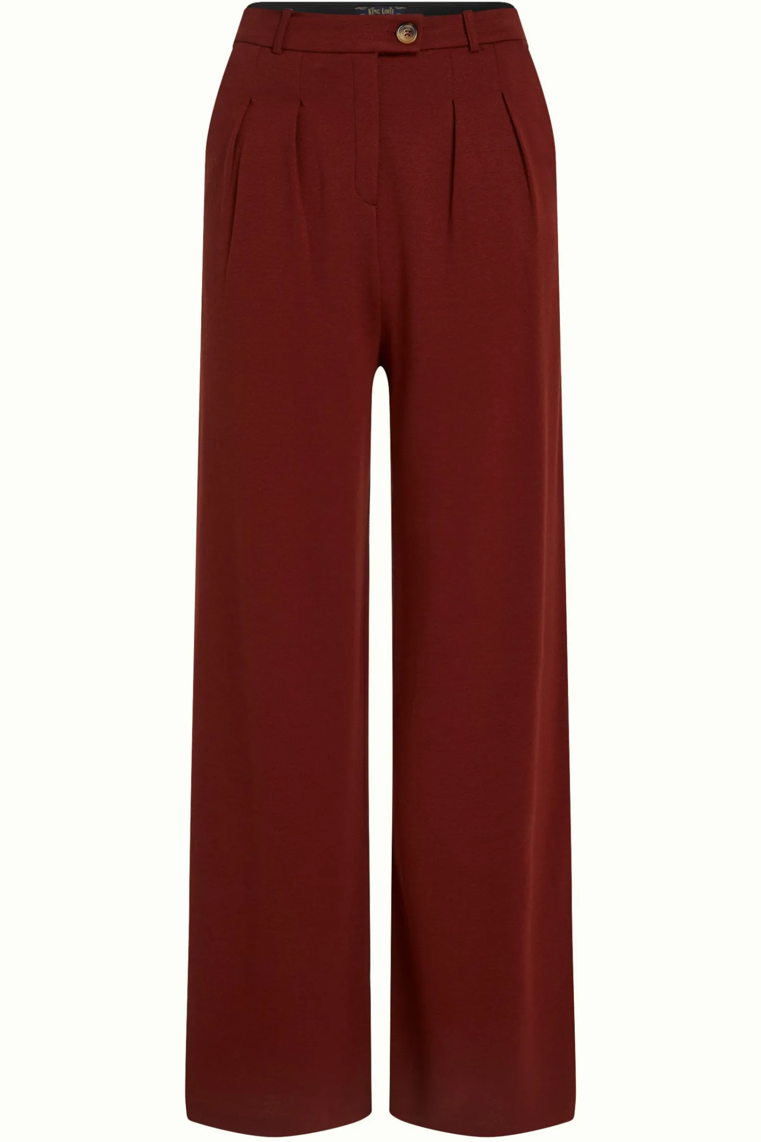 King Louie Broeken|Fintan Pants Milano Crepe Sandelwood Brown