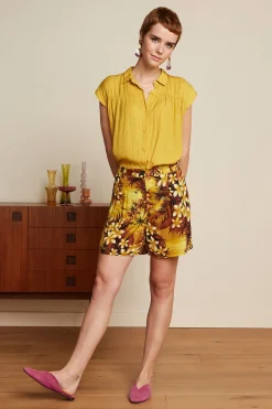 King Louie Broeken|Fintan Shorts Emerald Amarillo Gold