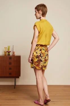 King Louie Broeken|Fintan Shorts Emerald Amarillo Gold