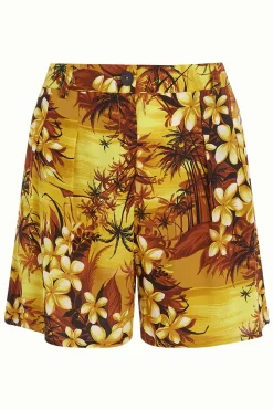 King Louie Broeken|Fintan Shorts Emerald Amarillo Gold