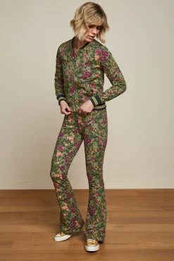 King Louie Broeken|Flared Pants Bellevue Olive Green